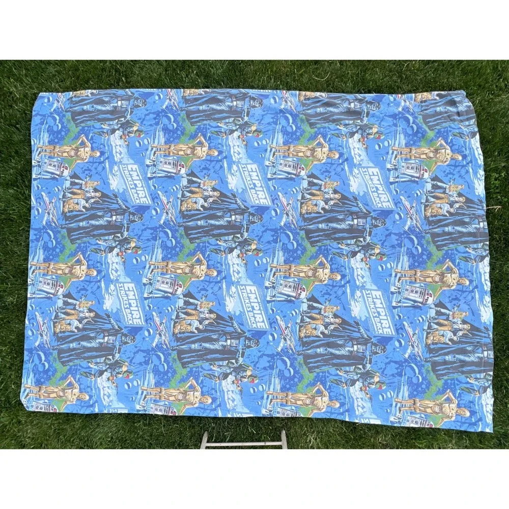 Vintage 1979 Star Wars‎ Empire Strikes Back Twin Sheet Set Blue Darth Vader 70s